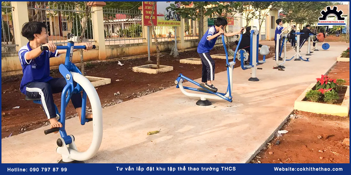 Tư vấn lắp đặt khu tập thể thao trường THCS