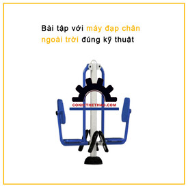Bài tập với máy đạp chân ngoài trời đúng kỹ thuật